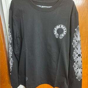 Chrome Hearts Black Tee with White Graphics